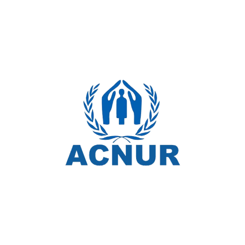 Logo de ACNUR, aliado estratégico de la CCVE